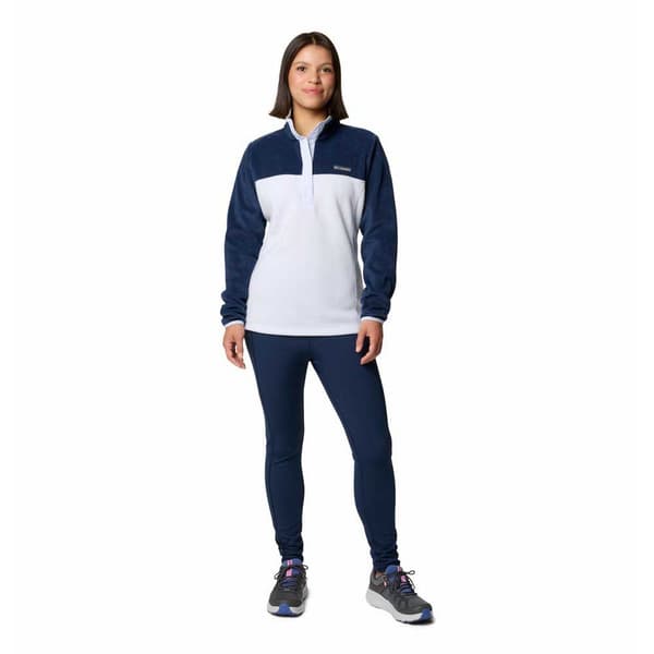 Columbia Benton Springs™ Fleecejakke Med Halv Lynlås Hvid,Blå S Kvinde