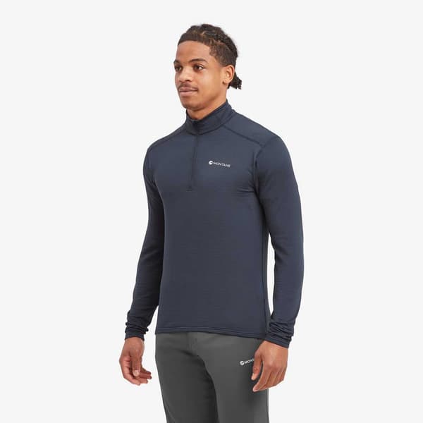 Montane Protium Lite Pull-on Fleecejakke Med Halv Lynlås Blå M Mand