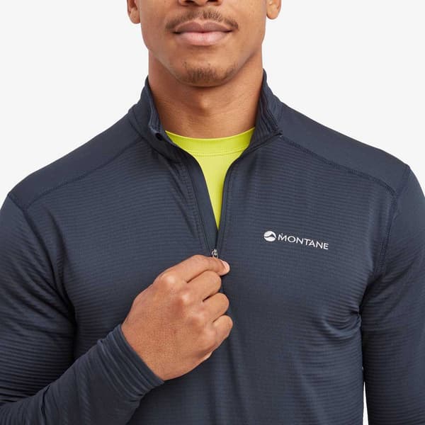 Montane Protium Lite Pull-on Fleecejakke Med Halv Lynlås Blå M Mand