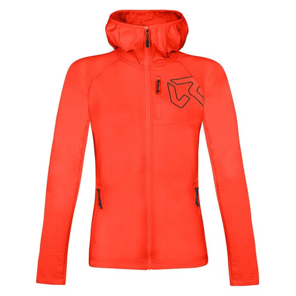Rock Experience Arrows Fleecejacka Med Huva Orange L Kvinna