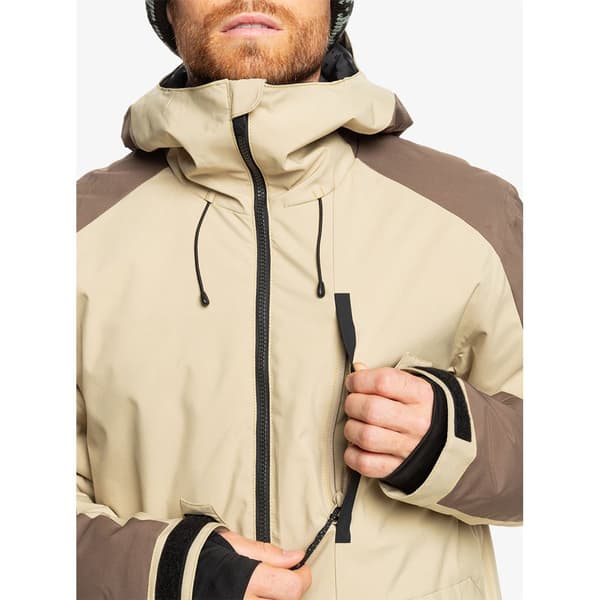 Quiksilver Mission Block Jacka Beige M Man