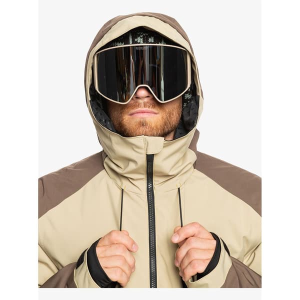 Quiksilver Mission Block Jacka Beige M Man