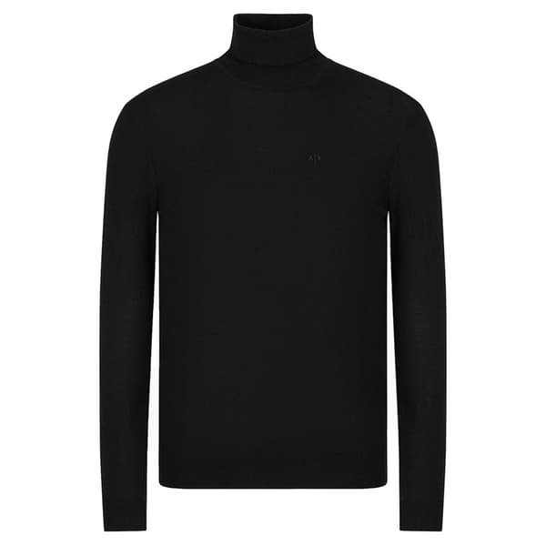 Armani Exchange 8nzm3c_zm8az Korkeakauluksinen Neulepaita Musta M Mies
