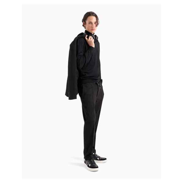Armani Exchange 8nzm3c_zm8az Korkeakauluksinen Neulepaita Musta M Mies