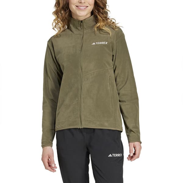 Adidas Terrex Multi Vetoketjullinen Fleecetakki Vihreä M Nainen
