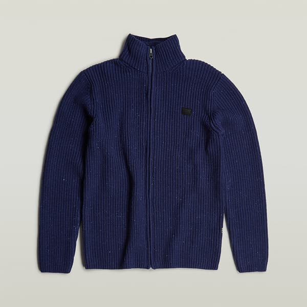 G-star Double Collar Pulloveri Vetoketjulla Sininen M Mies