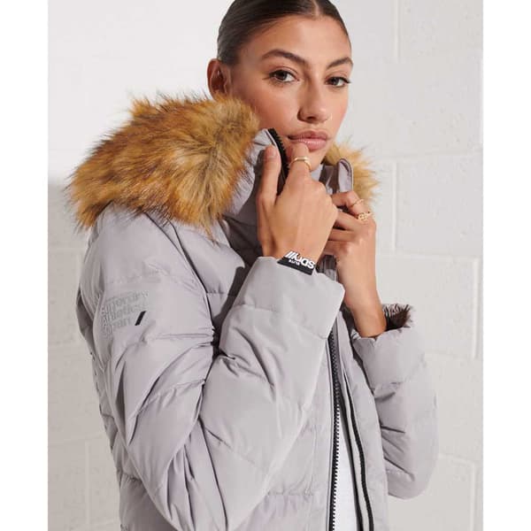 Superdry New Arctic Long Puffer Jacka Beige XS Kvinna