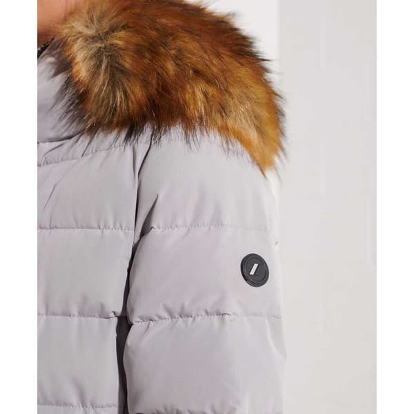 Superdry New Arctic Long Puffer Jacka Beige XS Kvinna