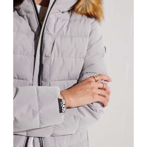 Superdry New Arctic Long Puffer Jacka Beige XS Kvinna
