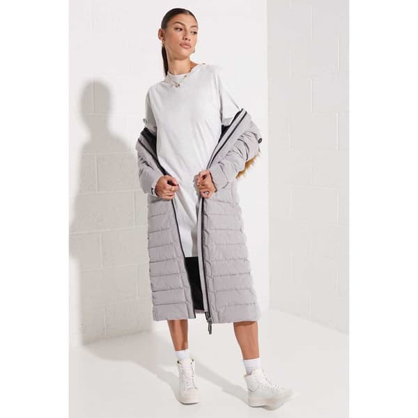 Superdry New Arctic Long Puffer Jacka Beige XS Kvinna