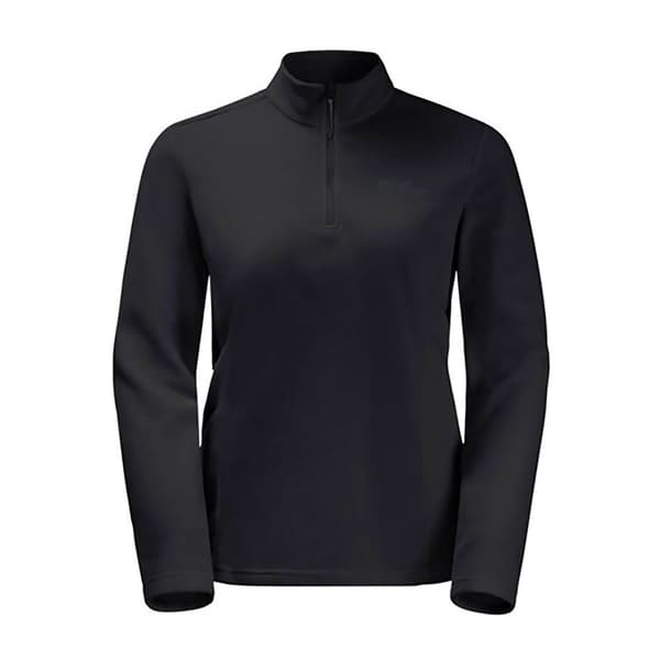 Jack Wolfskin Taunus Fleecejakke Med Halv Lynlås Sort M Kvinde