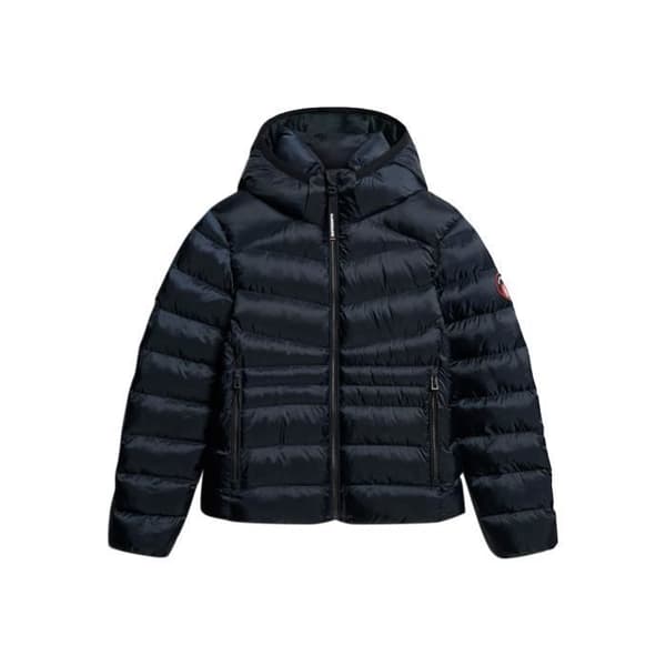 Superdry Hooded Fuji quilt Vadderad Jkt dunjacka - Marinblå