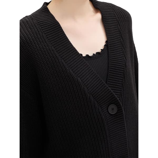 Tom Tailor V Neck Cardigan Sort XS Kvinde