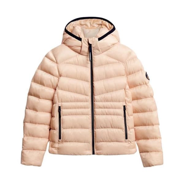 Superdry Hooded Fuji quilt Vadderad Jkt dunjacka - Beige