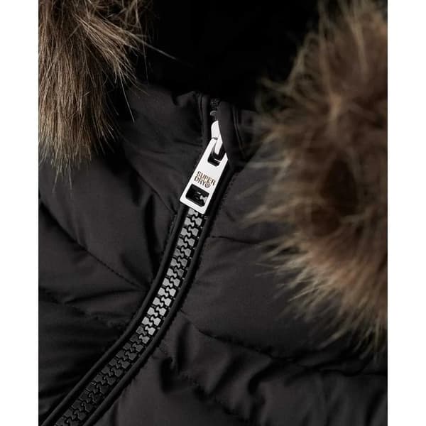 Superdry Fuji Faux Fur Jacka Svart S Kvinna