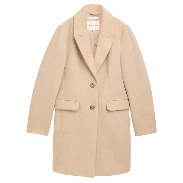 Tom Tailor 1042882 Fitted Frakke Beige M Kvinde