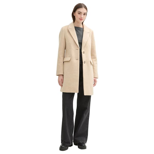 Tom Tailor 1042882 Fitted Frakke Beige M Kvinde