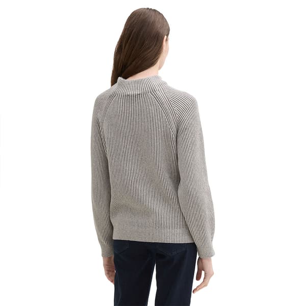 Tom Tailor Knit Plated Rib Villapaita Harmaa S Nainen