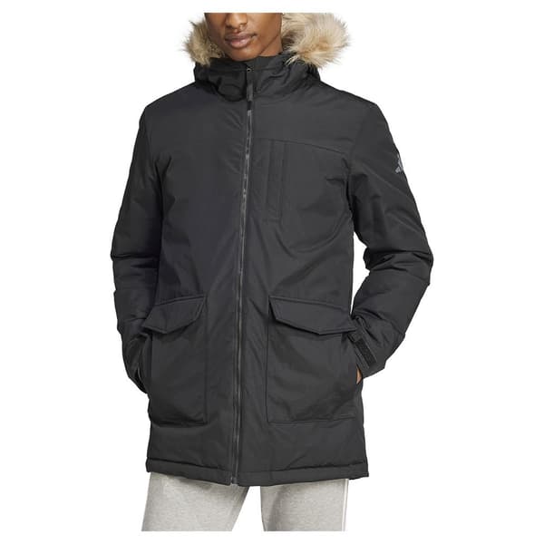 Adidas Paveric Fur Parka Sort L Mand
