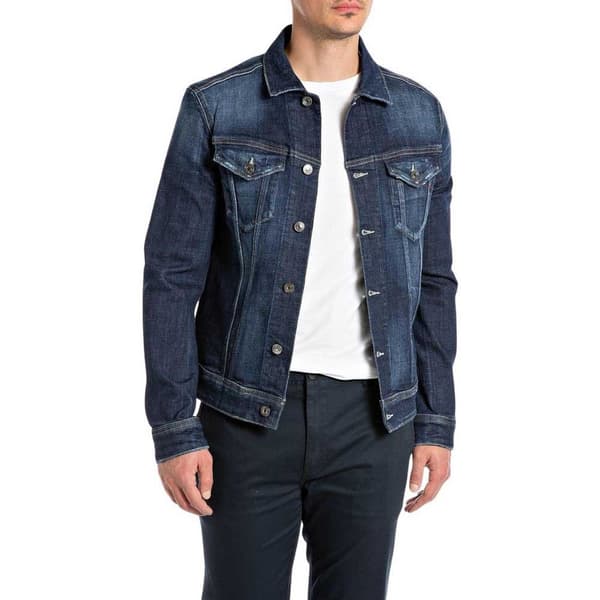 Replay Mv842j.000.141706 Jeansjacka Blå 2XL Man