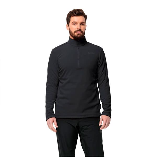 Jack Wolfskin Taunus Fleece Med Halv Dragkedja Svart XL Man