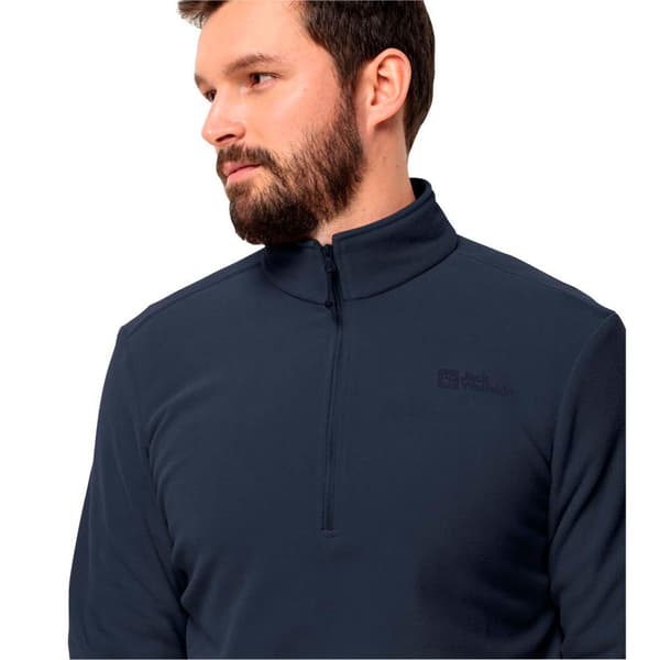 Jack Wolfskin Taunus Fleecejakke Med Halv Lynlås Blå XL Mand