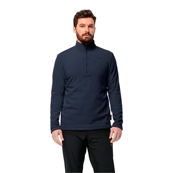 Jack Wolfskin Taunus Fleecejakke Med Halv Lynlås Blå XL Mand