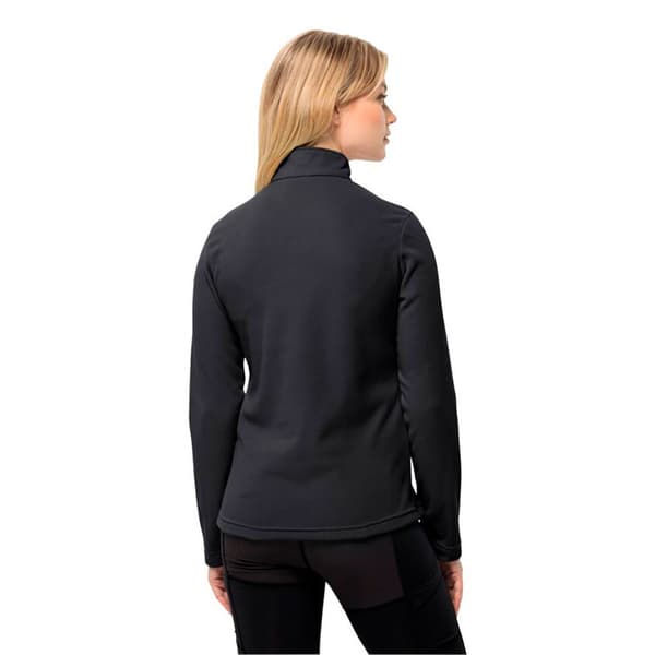 Jack Wolfskin Taunus Fleecejakke Med Halv Lynlås Sort 2XL Kvinde