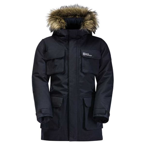 Jack Wolfskin Glacier Peak Parka Sort 164 cm Dreng