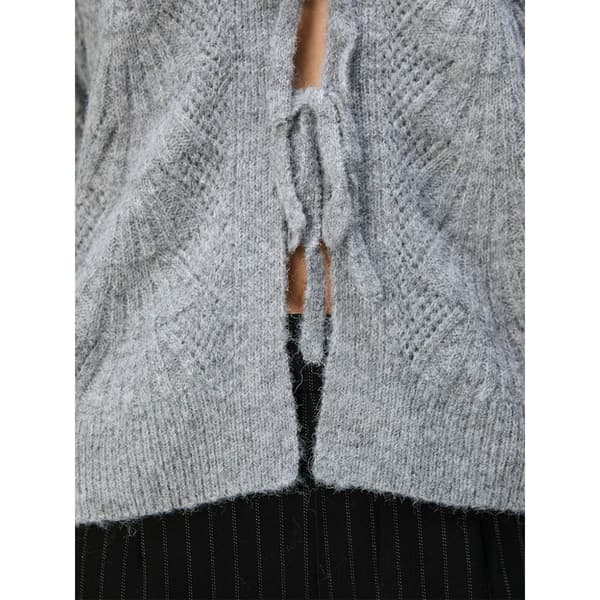 Object Flora Re Cardigan Grå S Kvinde