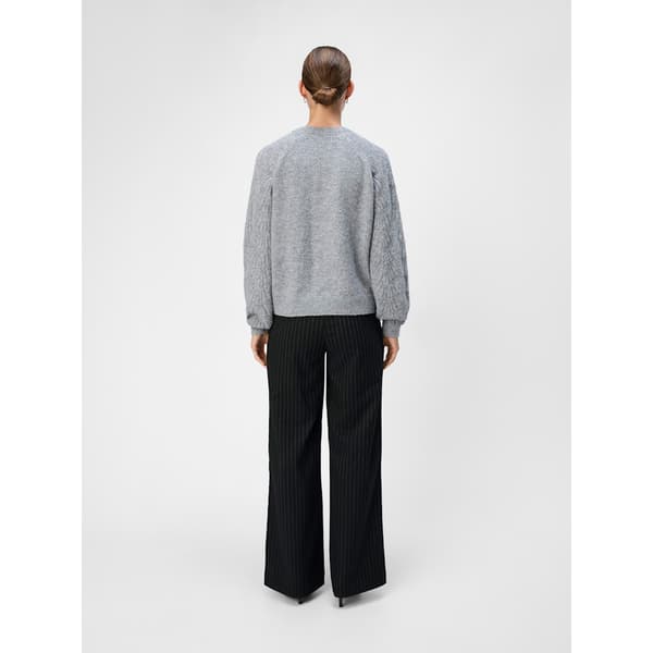 Object Flora Re Cardigan Grå S Kvinde