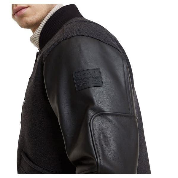 G-star Varsity Wool Læderjakke Sort XL Mand