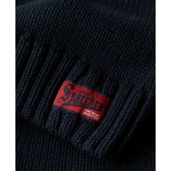 Superdry Vintage Athletic Henley Tröja Blå,Svart 3XL Man