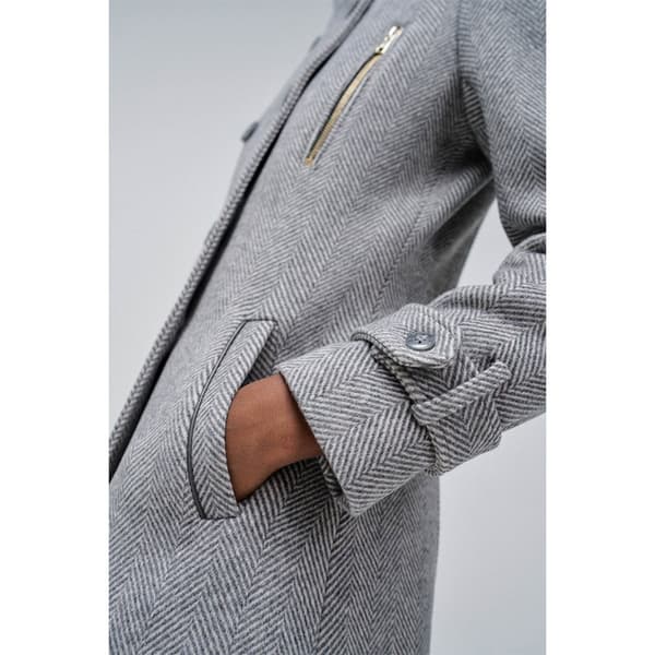 Salsa Jeans The Classic Wool Frakke Grå M Kvinde
