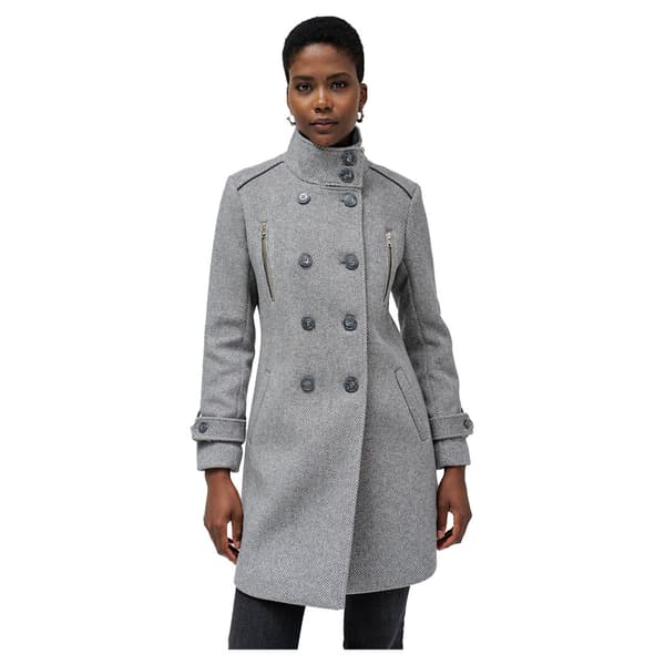 Salsa Jeans The Classic Wool Frakke Grå M Kvinde