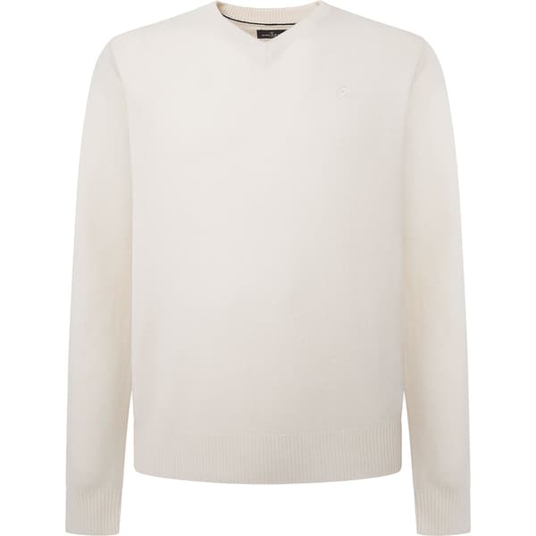 Hackett Lambswool Tröja Med V-ringning Vit L Man