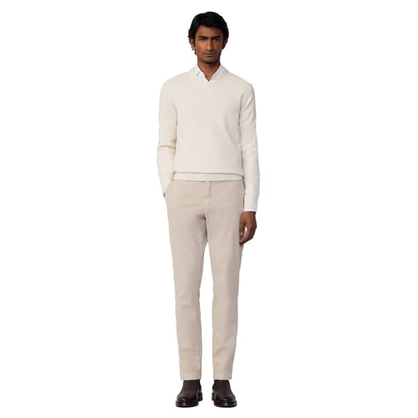 Hackett Lambswool Tröja Med V-ringning Vit L Man
