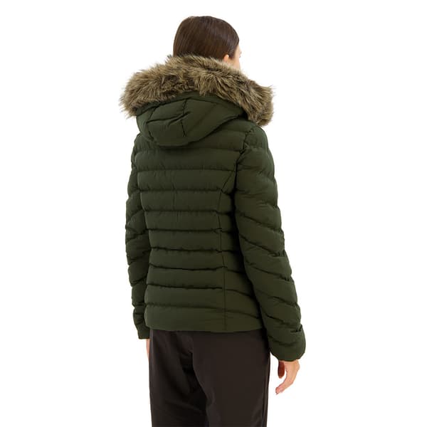 Superdry Fuji Faux Fur Padded Jakke Grøn S Kvinde