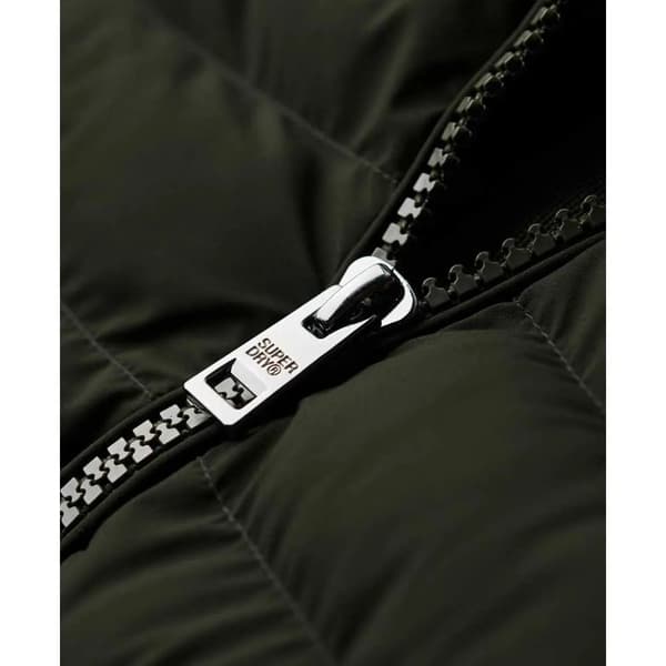 Superdry Fuji Faux Fur Padded Jakke Grøn S Kvinde