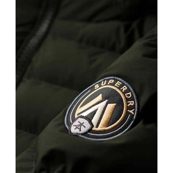 Superdry Fuji Faux Fur Padded Jakke Grøn S Kvinde