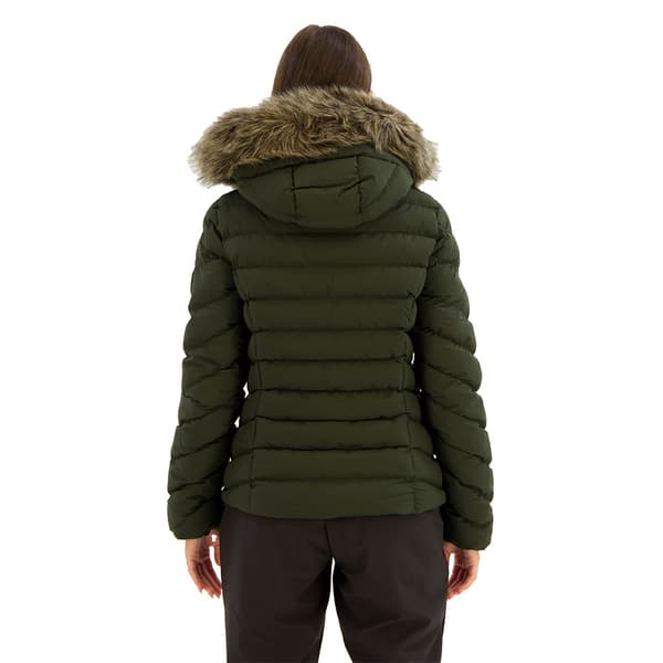 Superdry Fuji Faux Fur Padded Jakke Grøn S Kvinde