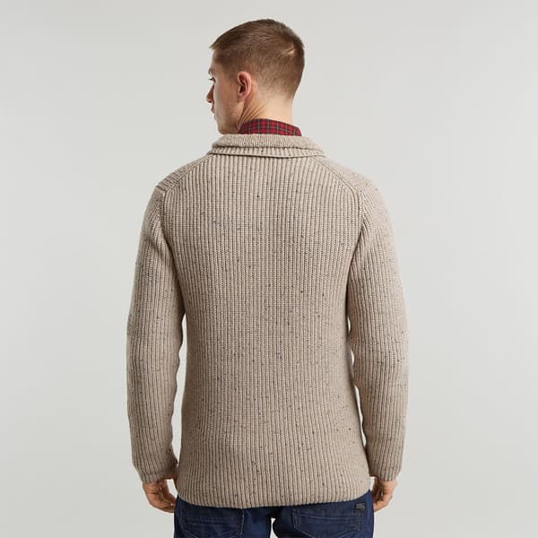 G-star Double Collar Tröja Med Hel Dragkedja Beige L Man