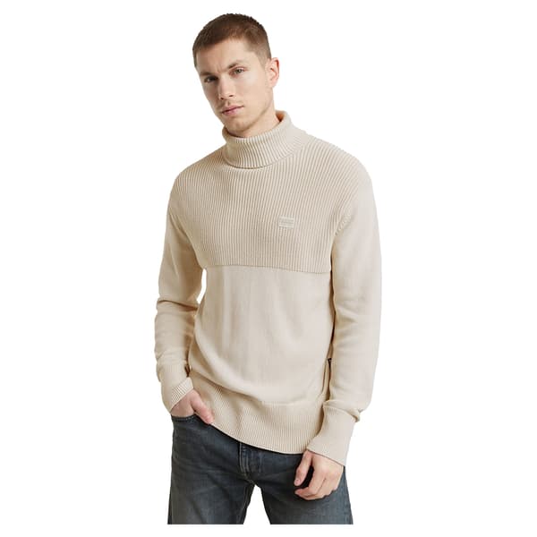 G-star Fisherman Tröja Med Hög Krage Beige M Man