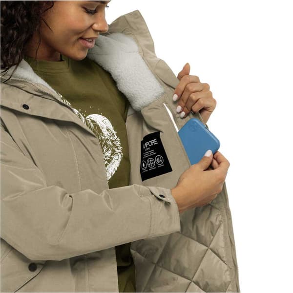 Jack Wolfskin Talforst Parka Beige L Kvinna