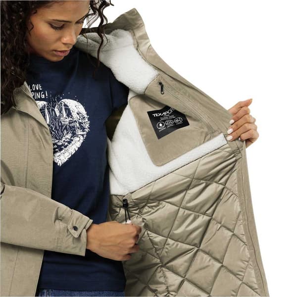 Jack Wolfskin Talforst Parka Beige L Kvinna