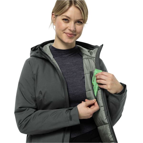 Jack Wolfskin Stirnberg Ins Parka Grøn M Kvinde