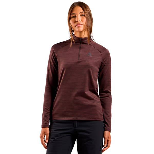 Odlo Essentials Cw 200 Fleecejakke Med Halv Lynlås Brun XL Kvinde