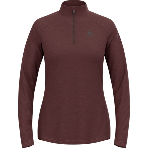 Odlo Essentials Cw 200 Fleece Med Halv Dragkedja Brun XS Kvinna