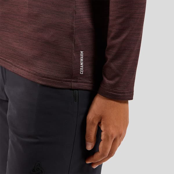 Odlo Essentials Cw 200 Fleece Med Halv Dragkedja Brun XS Kvinna