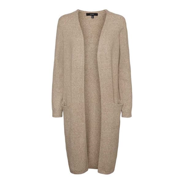 Vero Moda Doffy Long Open Cardigan Brun XL Kvinde